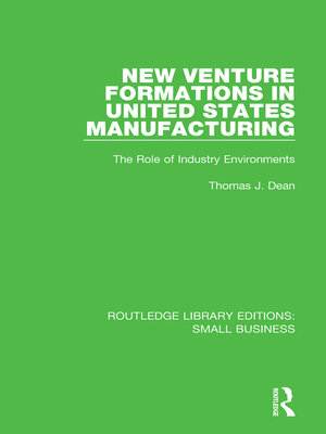 cover image of New Venture Formations in United States Manufacturing